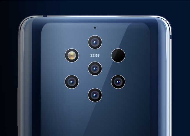 il sistema a 5 fotocamere dei nuovi smartphone Nokia 9 PureView