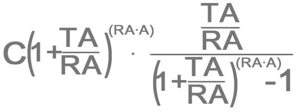 formula per il calcolo della rata mutuo ammortamento alla francese